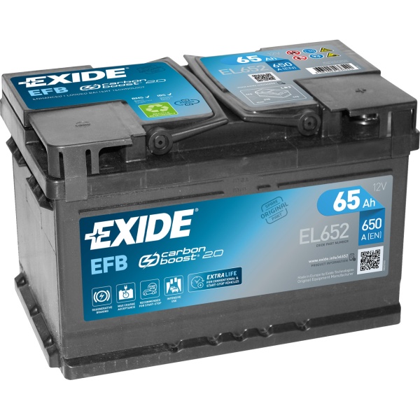 Baterie Exide Efb Start-Stop 65Ah 650A 12V EL652